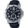 CASIO COLLECTION DIVER DATE LEATHER - BLACK MTP-VD200L-1BUDF Only Time - Armbanduhr 45 mm Schwarz ansicht-2