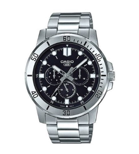 CASIO COLLECTION DIVER MULTIFUCTION - BLACK MTP-VD300D-1EUDF Day - Date - 24H - Armbanduhr 45 mm Schwarz