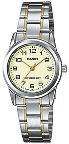 CASIO COLLECTION LADY 3H - CHAMPAGNE LTP-V001SG-9BUDF Only Time - Armbanduhr 25 mm