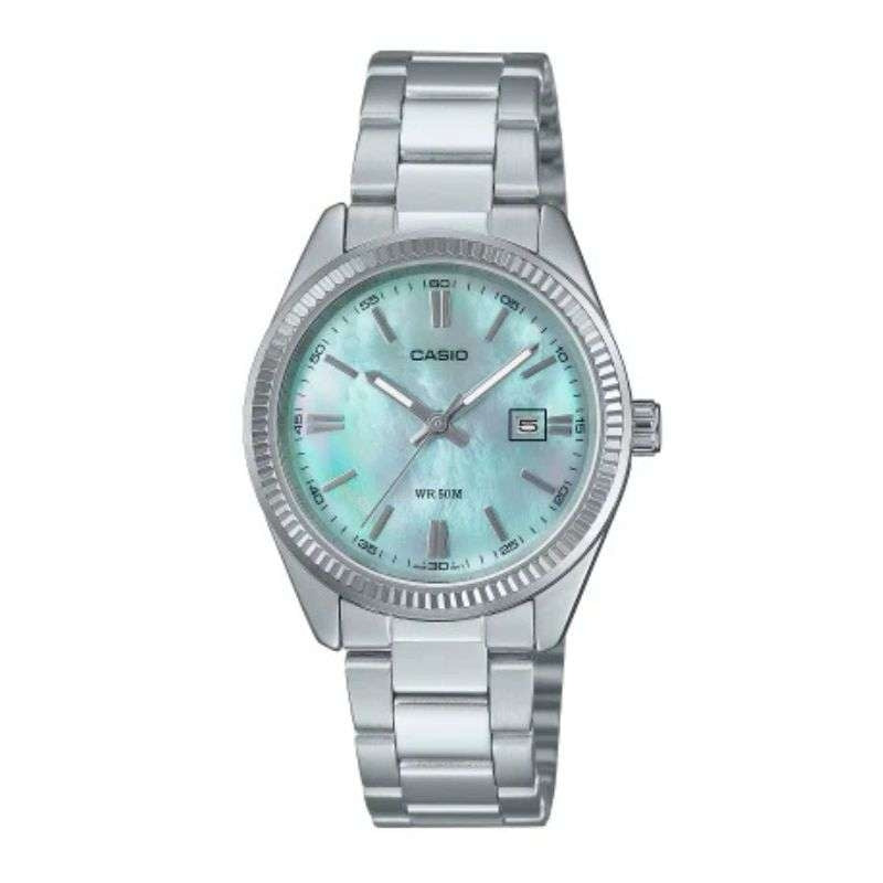 CASIO COLLECTION LADY DATE - AQUA GREEN LTP-1302DS-2AVDF Date - Armbanduhr 30 mm Grün