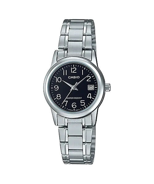 CASIO COLLECTION LADY DATE - BLACK LTP-V002D-1BUDF Only Time - Armbanduhr 25 mm Schwarz