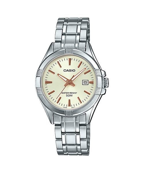 CASIO COLLECTION LADY DATE - CHAMPAGNE LTP-1308D-9AVDF Date - Armbanduhr 31 mm