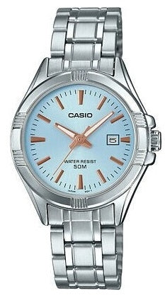 CASIO COLLECTION LADY DATE - LIGHT BLUE LTP-1308D-2AVDF Date - Armbanduhr 31 mm Blau