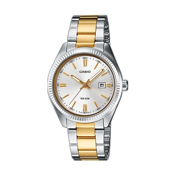 CASIO COLLECTION LADY DATE - TWO TONES LTP-1302PSG-7AVEG Date - Armbanduhr 30 mm