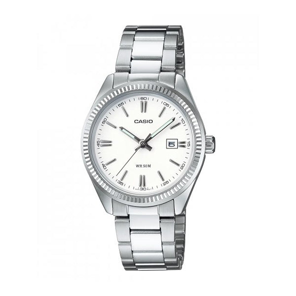 CASIO COLLECTION LADY DATE - WHITE LTP-1302PD-7A1VEG Date - Armbanduhr 30 mm Weiss