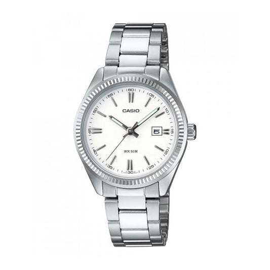 CASIO COLLECTION LADY DATE - WHITE LTP-1302PD-7A1VEG Date - Armbanduhr 30 mm Weiss