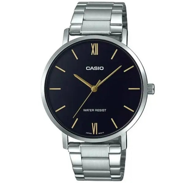CASIO COLLECTION MINIMAL - BLACK LTP-VT01D-1BUDF Only Time - Armbanduhr 34 mm Schwarz