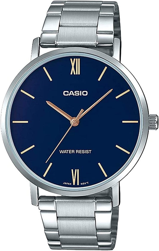 CASIO COLLECTION MINIMAL - PETROL BLUE MTP-VT01D-2BUDF Only Time - Armbanduhr 40 mm Blau