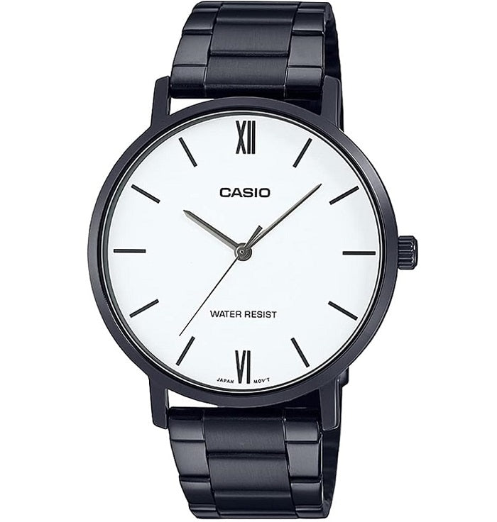 CASIO COLLECTION MINIMAL - WHITE MTP-VT01B-7BUDF Only Time - Armbanduhr 40 mm Schwarz