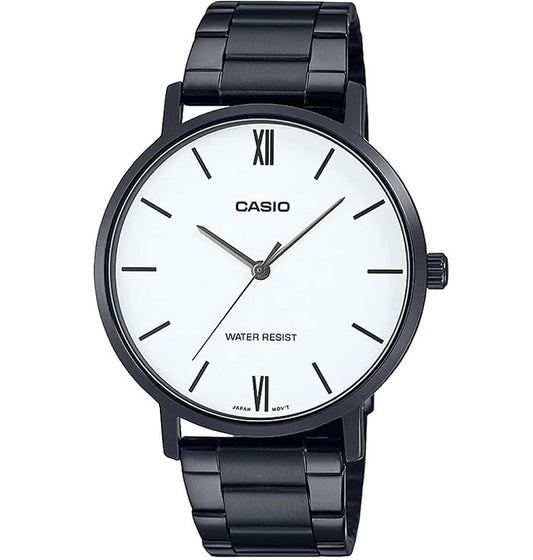 CASIO COLLECTION MINIMAL - WHITE MTP-VT01B-7BUDF Only Time - Armbanduhr 40 mm Schwarz