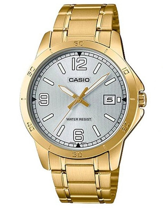 CASIO COLLECTION Mod. CASUAL DATE, GOLD - SILVER MTP-V004G-7B2UDF Date - Armbanduhr 41.5 mm Gold