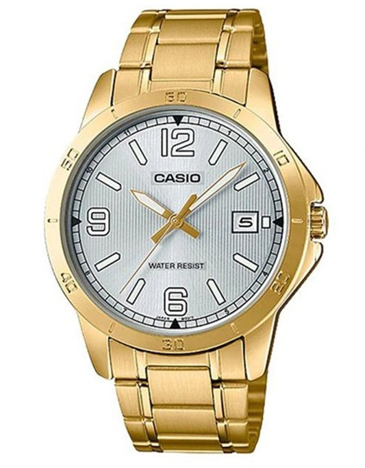 CASIO COLLECTION Mod. CASUAL DATE, GOLD - SILVER MTP-V004G-7B2UDF Date - Armbanduhr 41.5 mm Gold