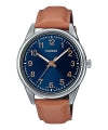 CASIO COLLECTION Mod. CASUAL, LEATHER - BLUE MTP-V005L-2B4UDF Only Time - Armbanduhr 40 mm Blau ansicht-2