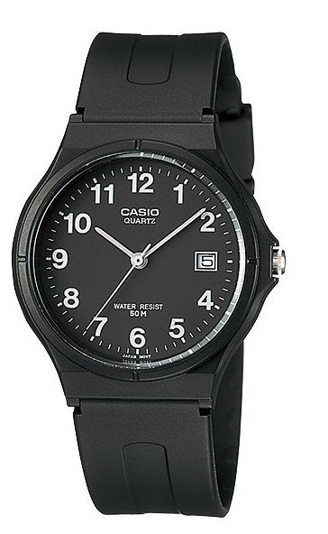 CASIO COLLECTION Mod. CLASSIC, DATA - FULL BLACK MW-59-1BVDF Date - Armbanduhr 36 mm Schwarz