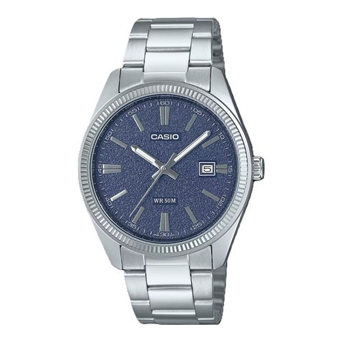 CASIO COLLECTION Mod. DATE - BLUE, MATTE DIAL MTP-1302DA-2A1VDF Date - Armbanduhr 38.5 mm Blau