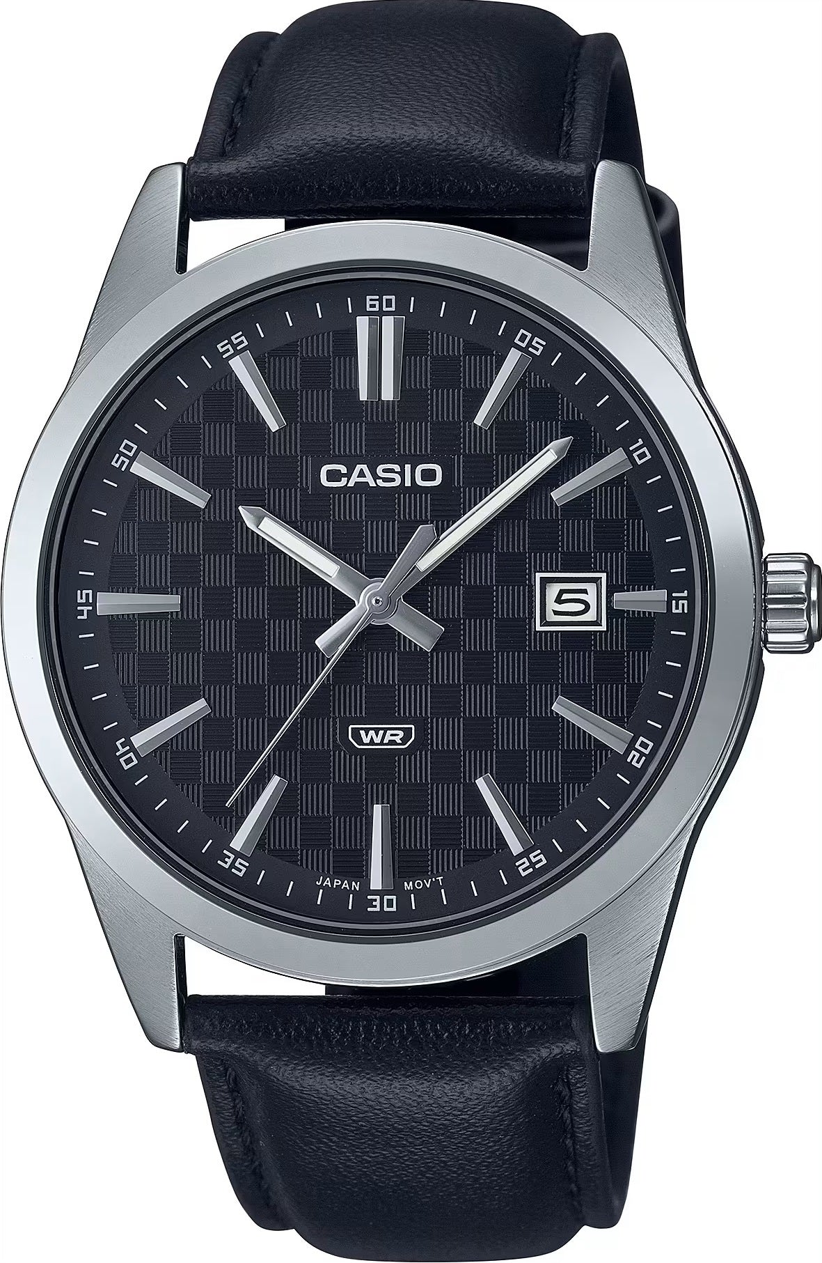 CASIO COLLECTION Mod. DATE - CARBON LOOK - SILVER & BLACK MTP-VD03L-1AUDF Date - Armbanduhr 41 mm Schwarz