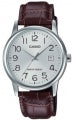 CASIO COLLECTION Mod. DATE, LEATHER - SILVER MTP-V002L-7B2UDF Date - Armbanduhr 37 mm Silber ansicht-2