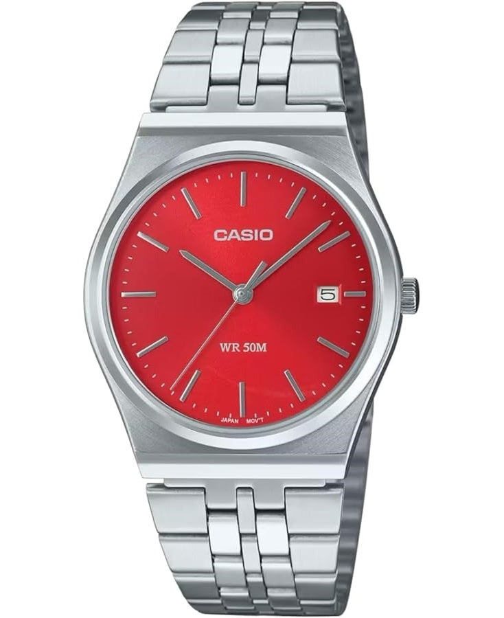 CASIO COLLECTION Mod. DATE - RED ***SPECIAL PRICE*** MTP-B145D-4A2VEF Date - Armbanduhr 35 mm Rot