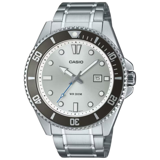 CASIO COLLECTION Mod. DIVER DATE 200M - ARGENTÉE MDV-107D-7AVDF Date - Armbanduhr 46 mm