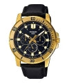 CASIO COLLECTION Mod. DIVER MULTIFUCTION. LEATHER - BLACK MTP-VD300GL-1EUDF Multifunction - Armbanduhr 45 mm Schwarz ansicht-2