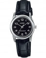 CASIO COLLECTION Mod. LADY 3H, LEATHER - BLACK LTP-V001L-1BUDF Only Time - Armbanduhr 25 mm Schwarz ansicht-2