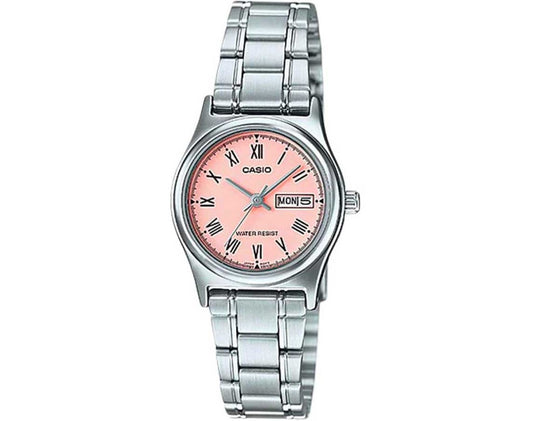 CASIO COLLECTION Mod. LADY DAY&DATE - PINK LTP-V006D-4BUDF Only Time - Armbanduhr 25 mm Rosa
