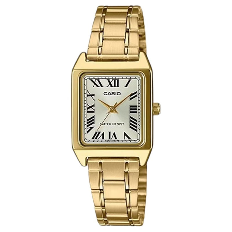 CASIO COLLECTION Mod. LADY TANK, ALLOY - GOLD LTP-V007G-9BUDF Only Time - Armbanduhr 22 mm Gold