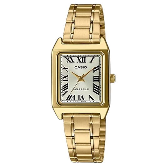 CASIO COLLECTION Mod. LADY TANK, ALLOY - GOLD LTP-V007G-9BUDF Only Time - Armbanduhr 22 mm Gold