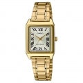 CASIO COLLECTION Mod. LADY TANK, ALLOY - GOLD LTP-V007G-9BUDF Only Time - Armbanduhr 22 mm Gold ansicht-2