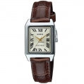 CASIO COLLECTION Mod. LADY TANK, ALLOY, LEATHER - CHAMPAGNE LTP-V007L-9BUDF Only Time - Armbanduhr 22 mm ansicht-2