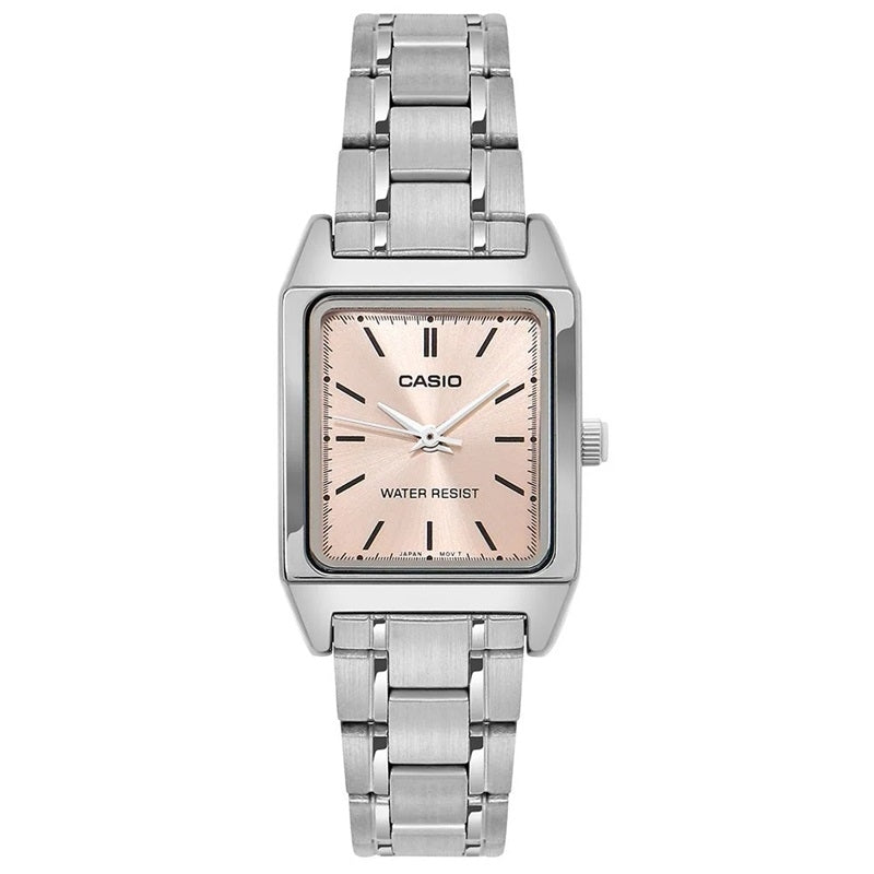 CASIO COLLECTION Mod. LADY TANK, ALLOY - PINK LTP-V007D-4EUDF Only Time - Armbanduhr 22 mm Rosa