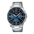 CASIO COLLECTION Mod. MULTIFUNCTION CALENDAR - BLACK & BLUE MTP-1374D-2AVDF Multifunction - Armbanduhr 43.5 mm Schwarz ansicht-2