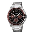 CASIO COLLECTION Mod. MULTIFUNCTION CALENDAR - BLACK & BORDEAUX MTP-1374D-5AVDF Multifunction - Armbanduhr 43.5 mm Schwarz ansicht-2