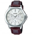 CASIO COLLECTION Mod. MULTIFUNCTION SILVER, Leather MTP-V300L-7AUDF Day - Date - 24H - Armbanduhr 41.5 mm Silber ansicht-2