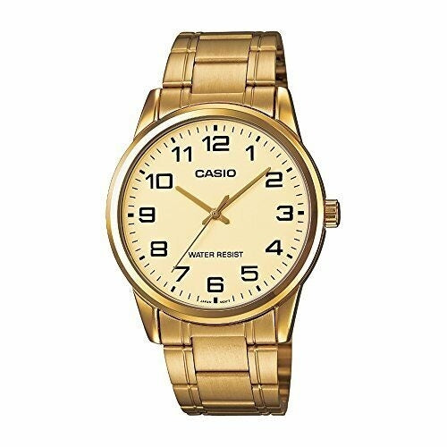 CASIO COLLECTION Mod. ONLY TIME, GOLD - CHAMPAGNE MTP-V001G-9BUDF Only Time - Armbanduhr 38 mm Gold