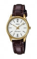 CASIO COLLECTION Mod. ONLY TIME LADY, LEATHER - WHITE LTP-V005GL-7BUDF Only Time - Armbanduhr 28 mm Gold ansicht-2