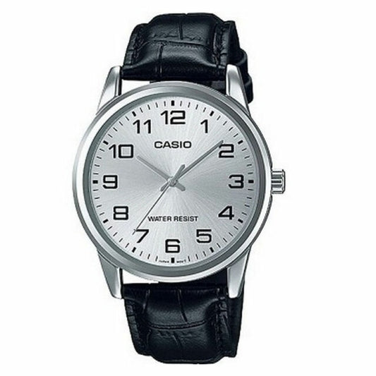 CASIO COLLECTION Mod. ONLY TIME, LEATHER - SILVER MTP-V001L-7BUDF Only Time - Armbanduhr 38 mm Silber