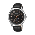 CASIO COLLECTION MOONPHASES - SILVER LEATHER MTP-M110L-1AVER Moonphase - Armbanduhr 42.5 mm Silber ansicht-2