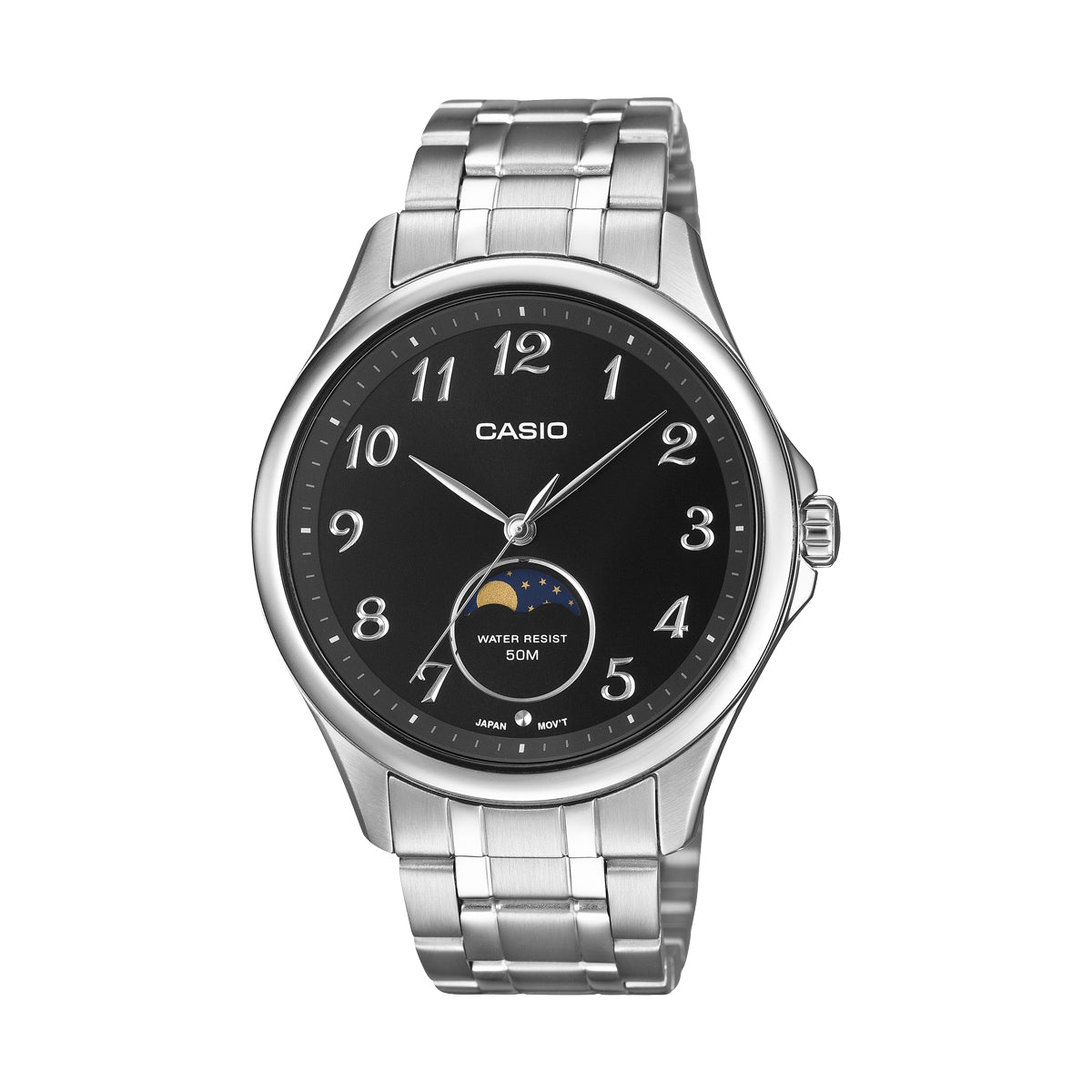 CASIO COLLECTION MOONPHASES - SILVER MTP-M110D-1AVER Moonphase - Armbanduhr 42.5 mm Silber