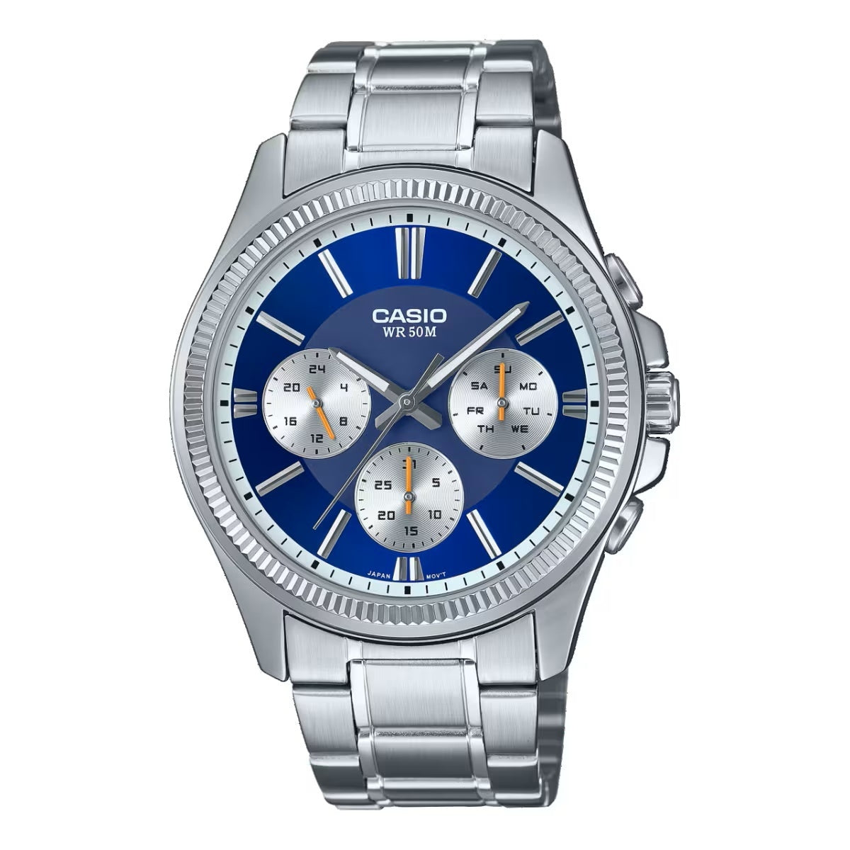 CASIO COLLECTION MULTIFUNCTION CALENDAR - BLUE MTP-1375D-2AVDF Day - Date - 24H - Armbanduhr 42 mm Blau