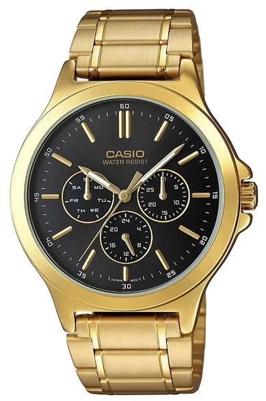CASIO COLLECTION MULTIFUNCTION GOLD MTP-V300G-1AUDF Day - Date - 24H - Armbanduhr 41.5 mm Gold