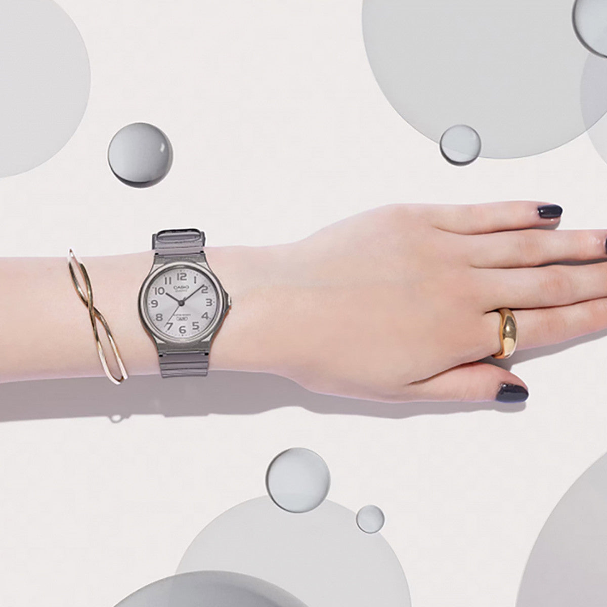 CASIO COLLECTION POP TRANSLUCID GREY MQ-24S-8BEF Only Time - Armbanduhr 35 mm Grau ansicht-3