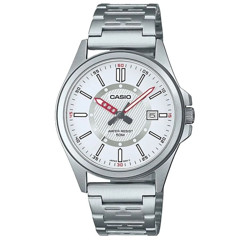 CASIO COLLECTION SPORT DATE - WHITE MTP-E700D-7EVEF Date - Armbanduhr 40 mm Weiss