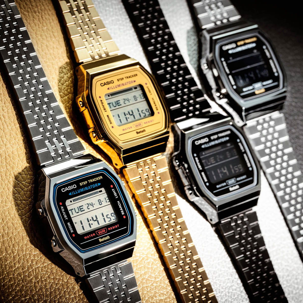CASIO COLLECTION & VINTAGE ABL-100WEG-9AEF Multifunction Armbanduhr 38 mm Blau – Seitenansicht