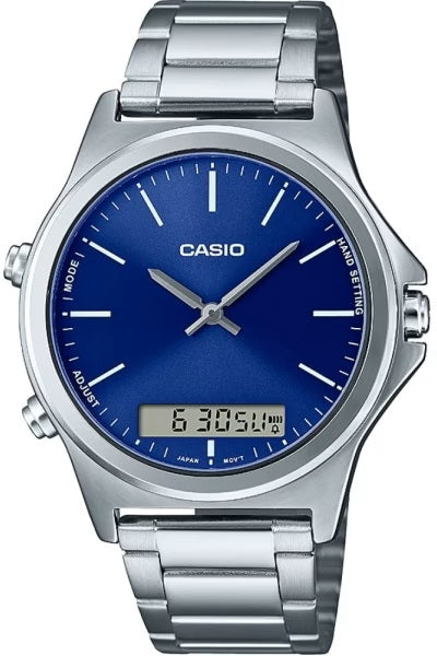 CASIO COLLECTION & VINTAGE ANA-DIGIT ALARM Blue Herren-Armbanduhr 41.5 mm – Produktansicht