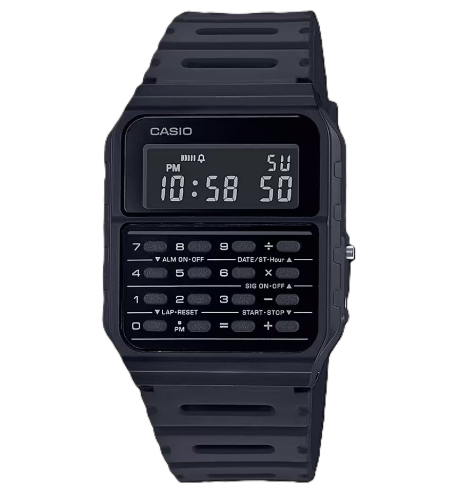 CASIO COLLECTION & VINTAGE CALCULATOR EDGY COLLECTION - FULL BLACK CA-53WF-1BDF Multifunction Armbanduhr 34 mm Schwarz