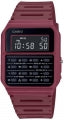 CASIO COLLECTION & VINTAGE CALCULATOR EDGY COLLECTION - RED CA-53-WF-4BDF Multifunktion Armbanduhr 34 mm Rot – Seitenansicht