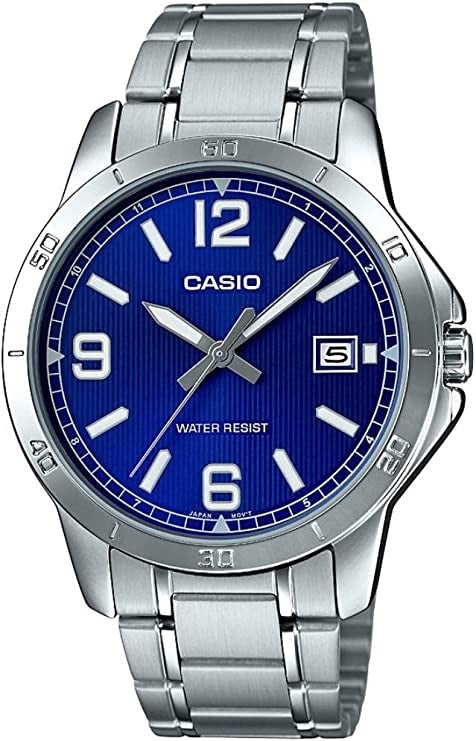 CASIO COLLECTION & VINTAGE CASUAL DATE BLUE Herren Quarzuhr Edelstahl 41.5 mm – Produktansicht