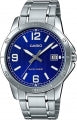 CASIO COLLECTION & VINTAGE CASUAL DATE BLUE Herren Quarzuhr Edelstahl 41.5 mm – Seitenansicht