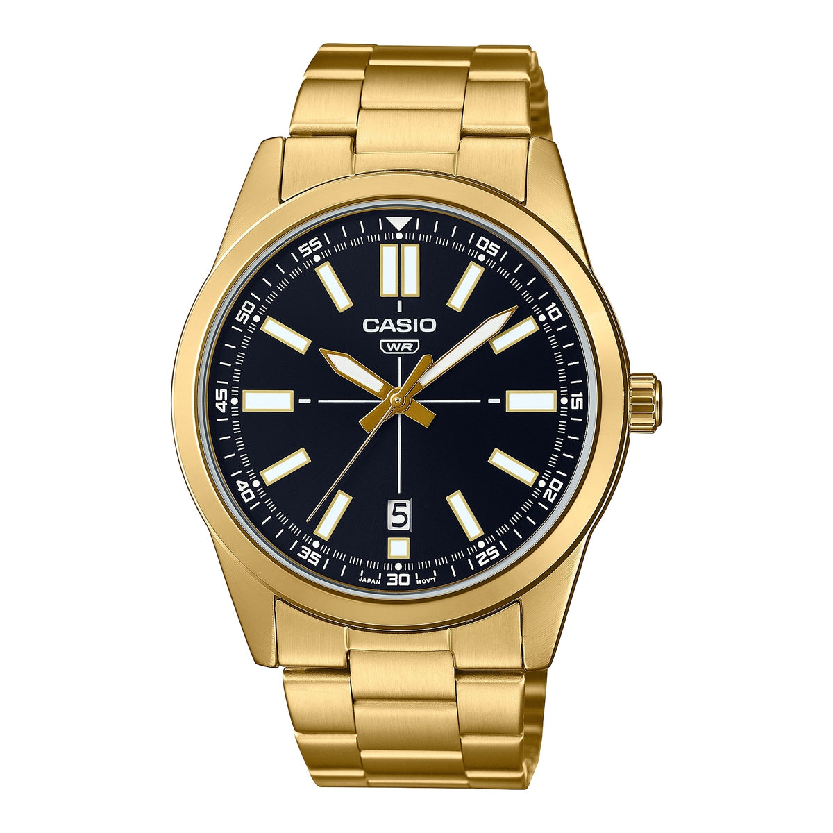 CASIO COLLECTION & VINTAGE CASUAL DATE GOLD - BLACK MTP-VD02G-1EUDF Date Armbanduhr 41 mm Schwarz